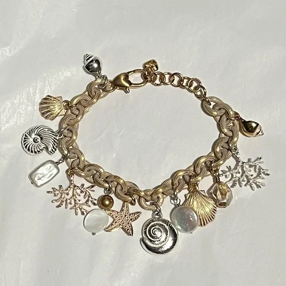 Brighton Reef Gold and Silver Charm Bracelet - Picture 1 of 1